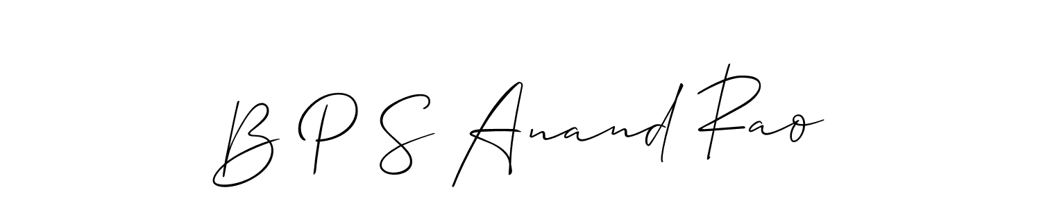 Make a beautiful signature design for name B P S Anand Rao. Use this online signature maker to create a handwritten signature for free. B P S Anand Rao signature style 2 images and pictures png