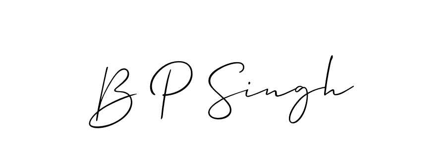 Use a signature maker to create a handwritten signature online. With this signature software, you can design (Allison_Script) your own signature for name B P Singh. B P Singh signature style 2 images and pictures png