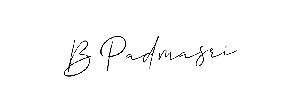 B Padmasri stylish signature style. Best Handwritten Sign (Allison_Script) for my name. Handwritten Signature Collection Ideas for my name B Padmasri. B Padmasri signature style 2 images and pictures png
