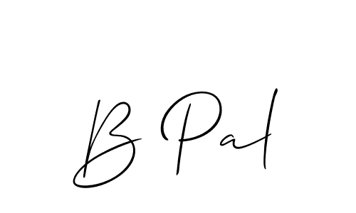 Make a beautiful signature design for name B Pal. With this signature (Allison_Script) style, you can create a handwritten signature for free. B Pal signature style 2 images and pictures png