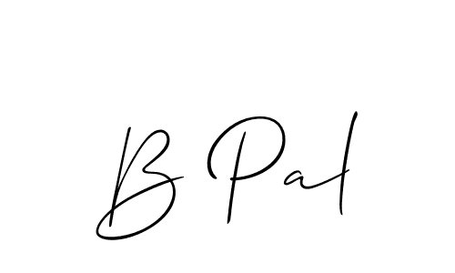 It looks lik you need a new signature style for name B Pal. Design unique handwritten (Allison_Script) signature with our free signature maker in just a few clicks. B Pal signature style 2 images and pictures png