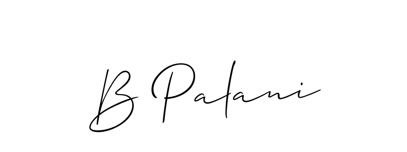 if you are searching for the best signature style for your name B Palani. so please give up your signature search. here we have designed multiple signature styles  using Allison_Script. B Palani signature style 2 images and pictures png
