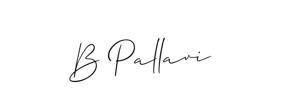 It looks lik you need a new signature style for name B Pallavi. Design unique handwritten (Allison_Script) signature with our free signature maker in just a few clicks. B Pallavi signature style 2 images and pictures png