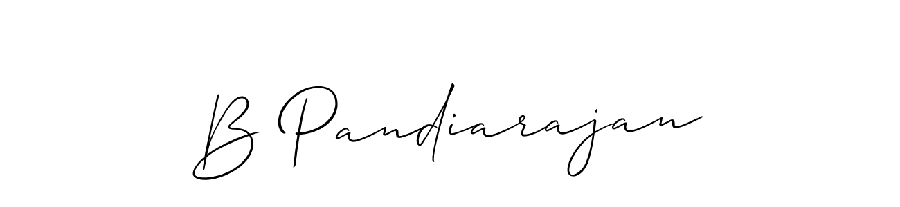 You should practise on your own different ways (Allison_Script) to write your name (B Pandiarajan) in signature. don't let someone else do it for you. B Pandiarajan signature style 2 images and pictures png