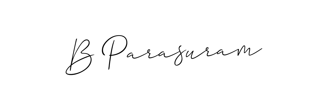 Also we have B Parasuram name is the best signature style. Create professional handwritten signature collection using Allison_Script autograph style. B Parasuram signature style 2 images and pictures png