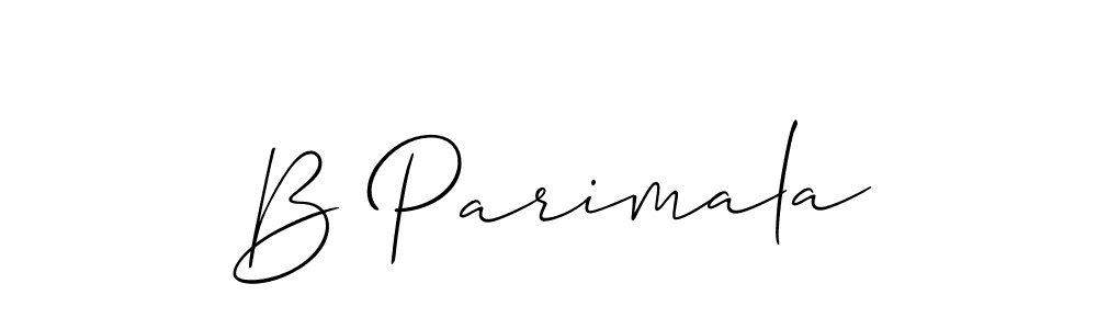 You can use this online signature creator to create a handwritten signature for the name B Parimala. This is the best online autograph maker. B Parimala signature style 2 images and pictures png