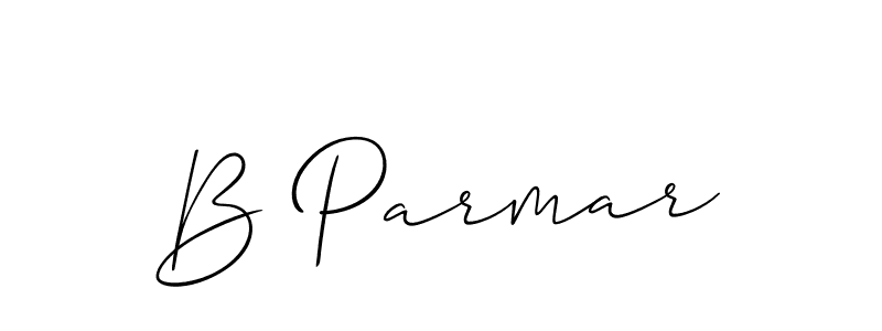 Make a beautiful signature design for name B Parmar. With this signature (Allison_Script) style, you can create a handwritten signature for free. B Parmar signature style 2 images and pictures png