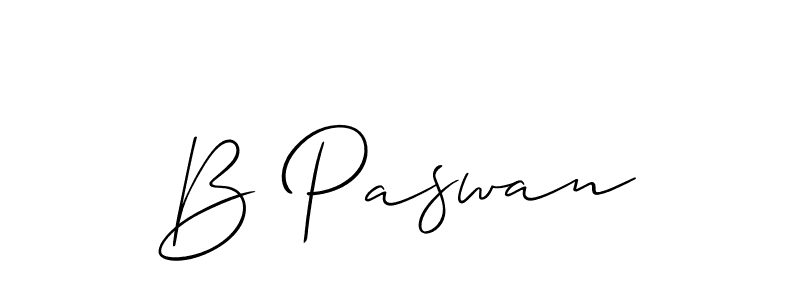 B Paswan stylish signature style. Best Handwritten Sign (Allison_Script) for my name. Handwritten Signature Collection Ideas for my name B Paswan. B Paswan signature style 2 images and pictures png