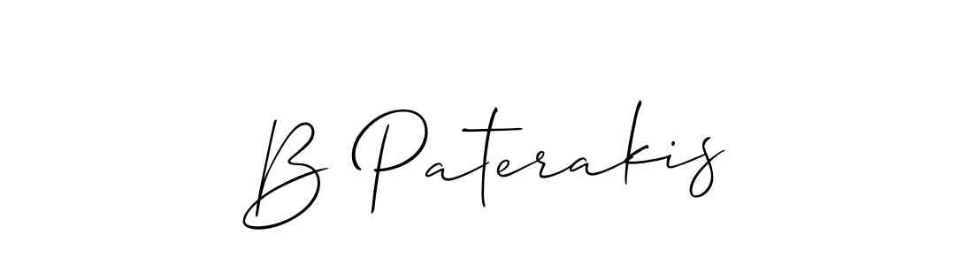 if you are searching for the best signature style for your name B Paterakis. so please give up your signature search. here we have designed multiple signature styles  using Allison_Script. B Paterakis signature style 2 images and pictures png