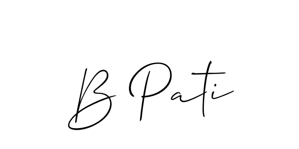 How to make B Pati name signature. Use Allison_Script style for creating short signs online. This is the latest handwritten sign. B Pati signature style 2 images and pictures png