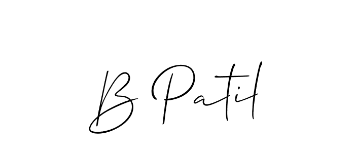 Make a beautiful signature design for name B Patil. With this signature (Allison_Script) style, you can create a handwritten signature for free. B Patil signature style 2 images and pictures png