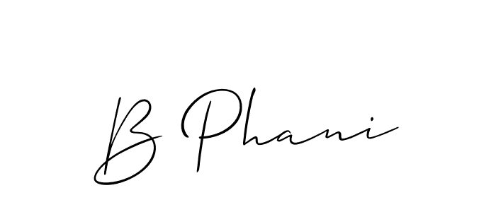 Once you've used our free online signature maker to create your best signature Allison_Script style, it's time to enjoy all of the benefits that B Phani name signing documents. B Phani signature style 2 images and pictures png