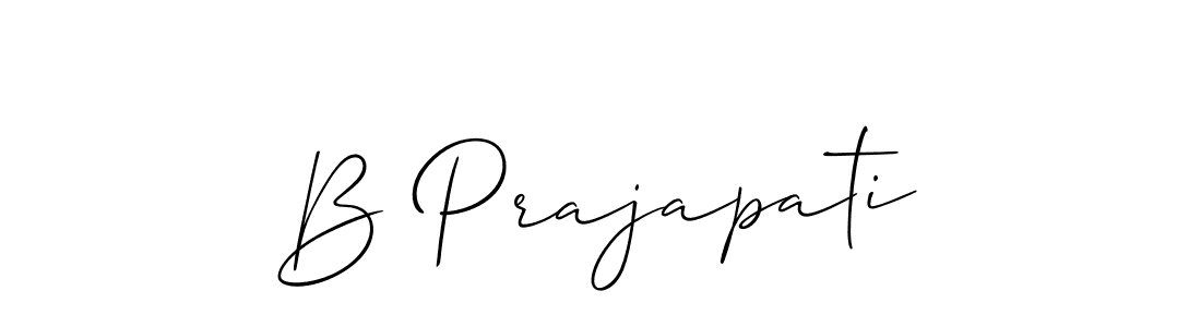 Also You can easily find your signature by using the search form. We will create B Prajapati name handwritten signature images for you free of cost using Allison_Script sign style. B Prajapati signature style 2 images and pictures png