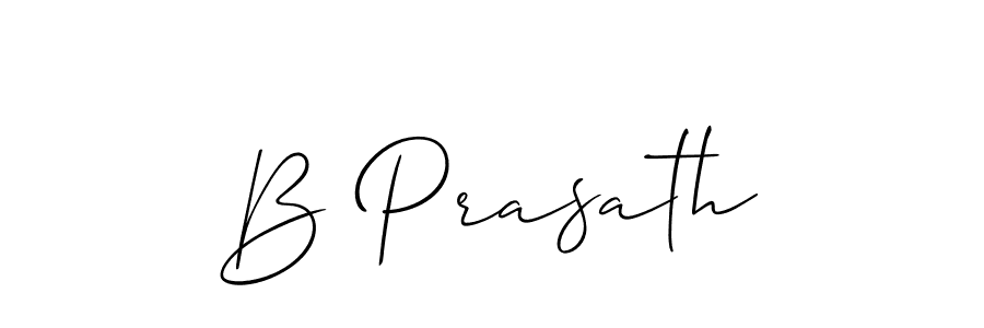 You should practise on your own different ways (Allison_Script) to write your name (B Prasath) in signature. don't let someone else do it for you. B Prasath signature style 2 images and pictures png