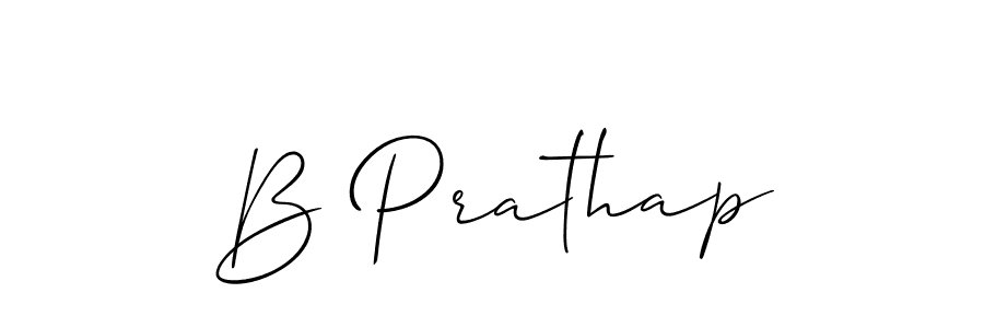 It looks lik you need a new signature style for name B Prathap. Design unique handwritten (Allison_Script) signature with our free signature maker in just a few clicks. B Prathap signature style 2 images and pictures png