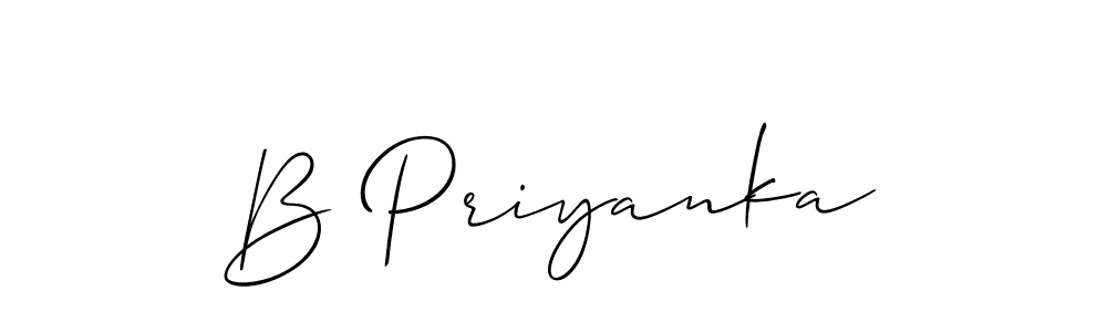 You should practise on your own different ways (Allison_Script) to write your name (B Priyanka) in signature. don't let someone else do it for you. B Priyanka signature style 2 images and pictures png