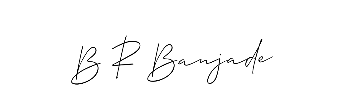 if you are searching for the best signature style for your name B R Banjade. so please give up your signature search. here we have designed multiple signature styles  using Allison_Script. B R Banjade signature style 2 images and pictures png