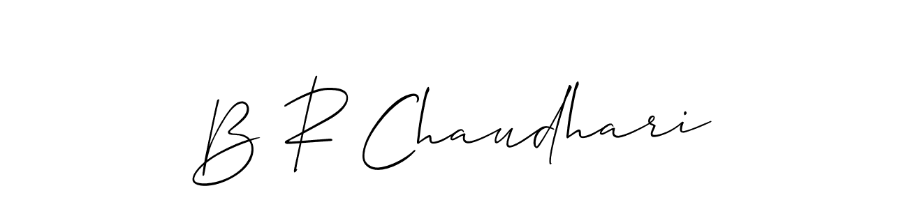 Create a beautiful signature design for name B R Chaudhari. With this signature (Allison_Script) fonts, you can make a handwritten signature for free. B R Chaudhari signature style 2 images and pictures png