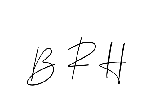 You should practise on your own different ways (Allison_Script) to write your name (B R H) in signature. don't let someone else do it for you. B R H signature style 2 images and pictures png