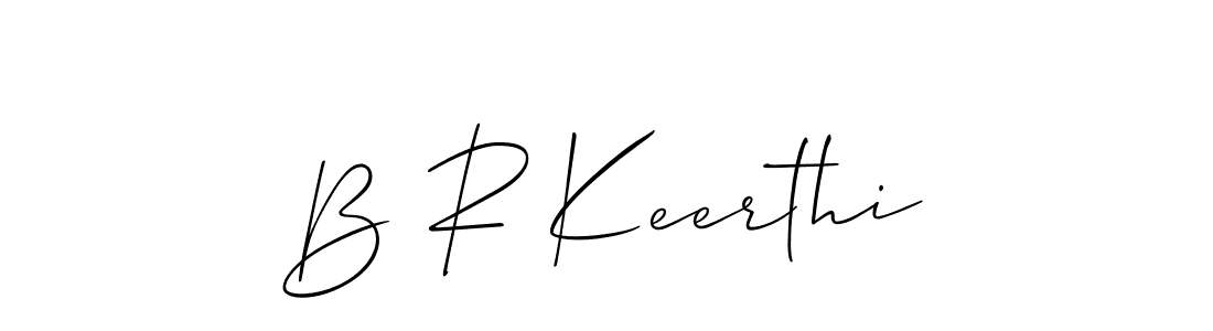 Create a beautiful signature design for name B R Keerthi. With this signature (Allison_Script) fonts, you can make a handwritten signature for free. B R Keerthi signature style 2 images and pictures png