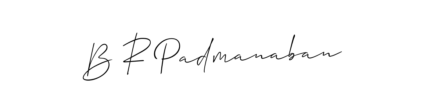 Allison_Script is a professional signature style that is perfect for those who want to add a touch of class to their signature. It is also a great choice for those who want to make their signature more unique. Get B R Padmanaban name to fancy signature for free. B R Padmanaban signature style 2 images and pictures png