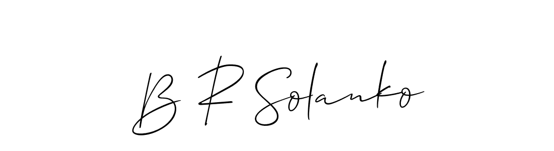 How to make B R Solanko signature? Allison_Script is a professional autograph style. Create handwritten signature for B R Solanko name. B R Solanko signature style 2 images and pictures png