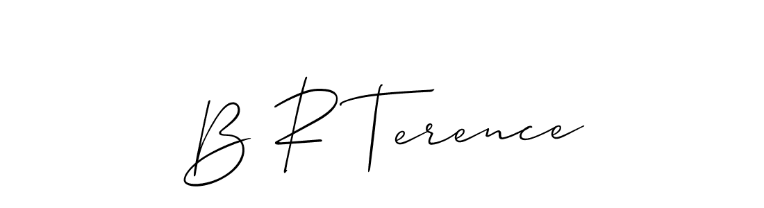 Create a beautiful signature design for name B R Terence. With this signature (Allison_Script) fonts, you can make a handwritten signature for free. B R Terence signature style 2 images and pictures png