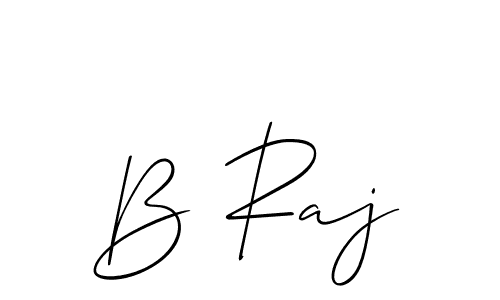 Design your own signature with our free online signature maker. With this signature software, you can create a handwritten (Allison_Script) signature for name B Raj. B Raj signature style 2 images and pictures png