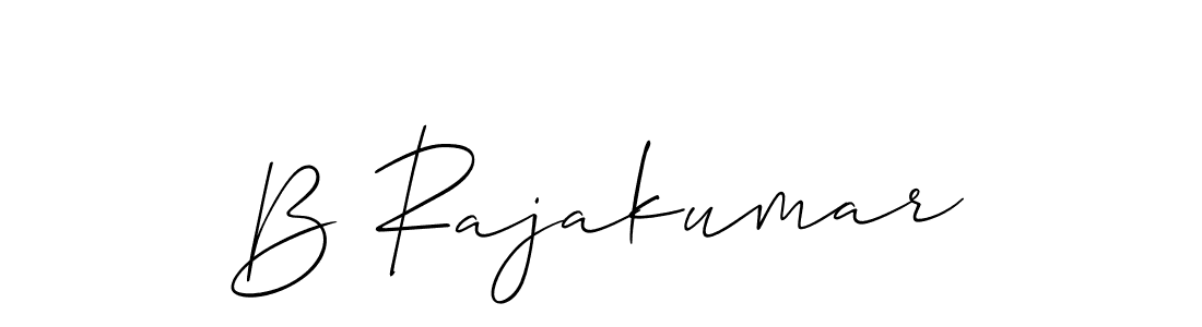 Create a beautiful signature design for name B Rajakumar. With this signature (Allison_Script) fonts, you can make a handwritten signature for free. B Rajakumar signature style 2 images and pictures png