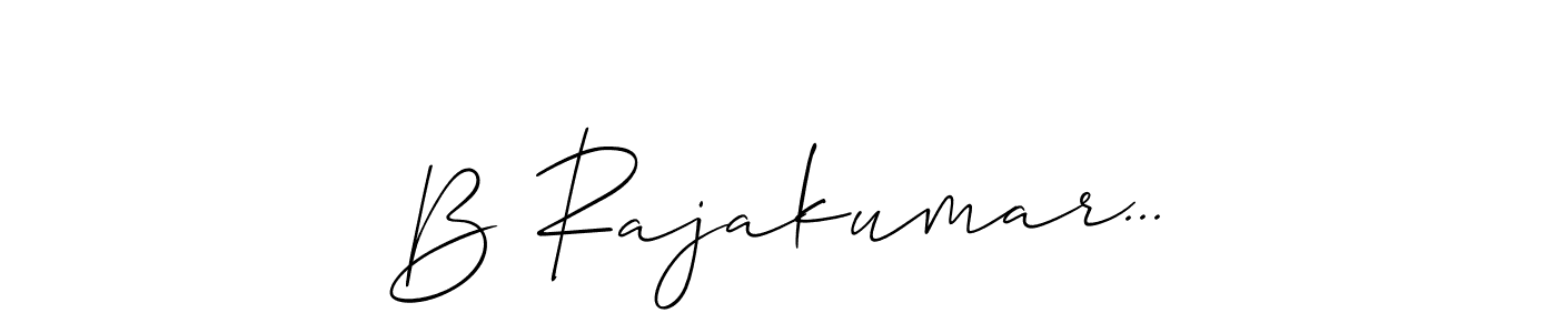 Make a short B Rajakumar... signature style. Manage your documents anywhere anytime using Allison_Script. Create and add eSignatures, submit forms, share and send files easily. B Rajakumar... signature style 2 images and pictures png