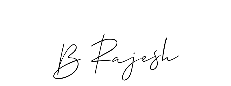 Use a signature maker to create a handwritten signature online. With this signature software, you can design (Allison_Script) your own signature for name B Rajesh. B Rajesh signature style 2 images and pictures png