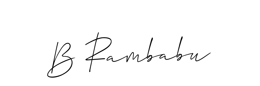 Similarly Allison_Script is the best handwritten signature design. Signature creator online .You can use it as an online autograph creator for name B Rambabu. B Rambabu signature style 2 images and pictures png