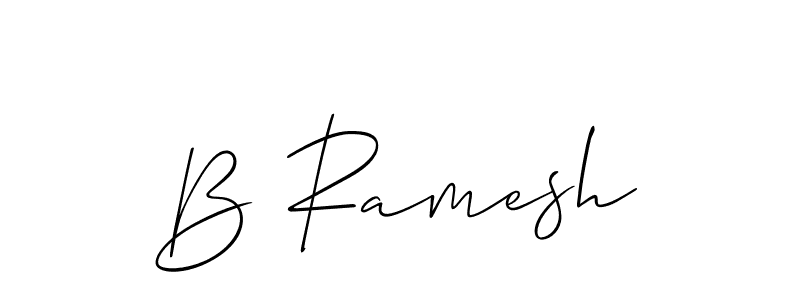 How to make B Ramesh name signature. Use Allison_Script style for creating short signs online. This is the latest handwritten sign. B Ramesh signature style 2 images and pictures png