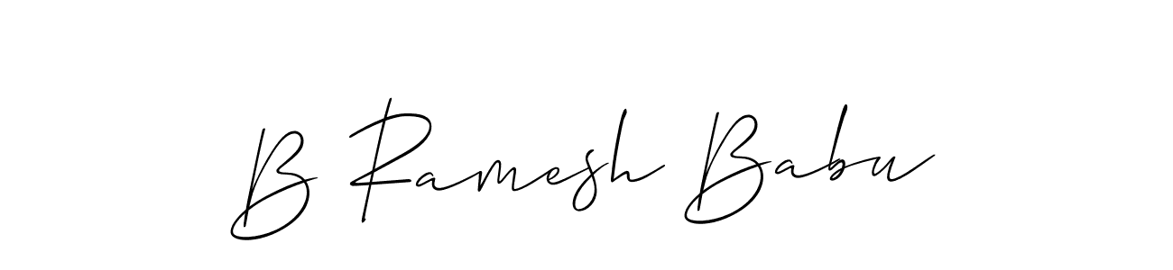 Also we have B Ramesh Babu name is the best signature style. Create professional handwritten signature collection using Allison_Script autograph style. B Ramesh Babu signature style 2 images and pictures png