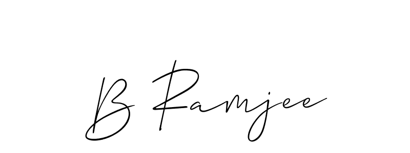Create a beautiful signature design for name B Ramjee. With this signature (Allison_Script) fonts, you can make a handwritten signature for free. B Ramjee signature style 2 images and pictures png