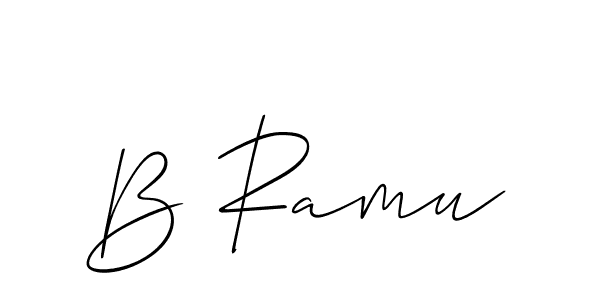 Use a signature maker to create a handwritten signature online. With this signature software, you can design (Allison_Script) your own signature for name B Ramu. B Ramu signature style 2 images and pictures png