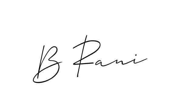 How to Draw B Rani signature style? Allison_Script is a latest design signature styles for name B Rani. B Rani signature style 2 images and pictures png