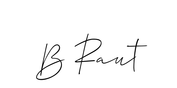 How to make B Raut signature? Allison_Script is a professional autograph style. Create handwritten signature for B Raut name. B Raut signature style 2 images and pictures png