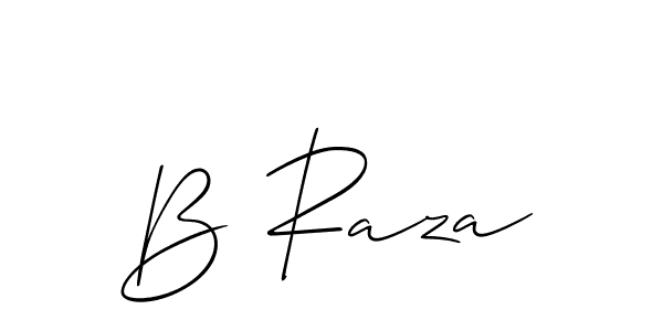 How to make B Raza name signature. Use Allison_Script style for creating short signs online. This is the latest handwritten sign. B Raza signature style 2 images and pictures png