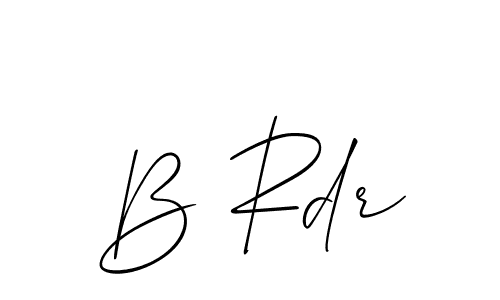 Create a beautiful signature design for name B Rdr. With this signature (Allison_Script) fonts, you can make a handwritten signature for free. B Rdr signature style 2 images and pictures png