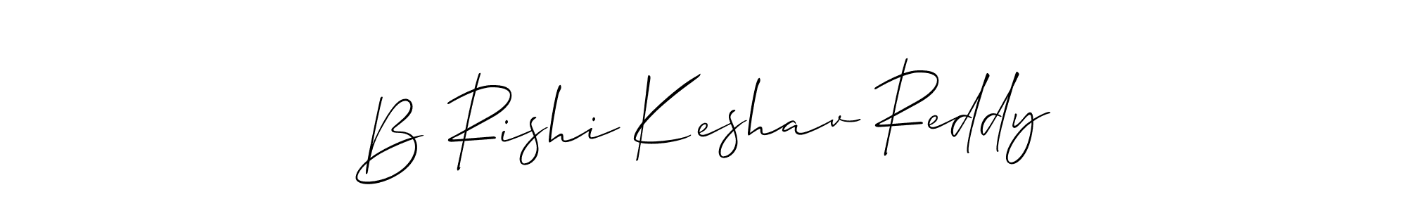 Also we have B Rishi Keshav Reddy name is the best signature style. Create professional handwritten signature collection using Allison_Script autograph style. B Rishi Keshav Reddy signature style 2 images and pictures png