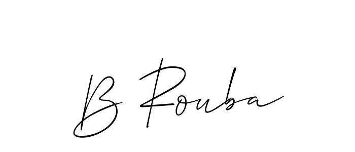 if you are searching for the best signature style for your name B Rouba. so please give up your signature search. here we have designed multiple signature styles  using Allison_Script. B Rouba signature style 2 images and pictures png