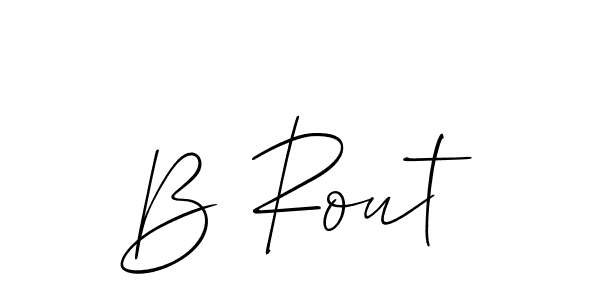 How to make B Rout name signature. Use Allison_Script style for creating short signs online. This is the latest handwritten sign. B Rout signature style 2 images and pictures png