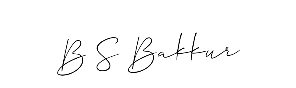 if you are searching for the best signature style for your name B S Bakkur. so please give up your signature search. here we have designed multiple signature styles  using Allison_Script. B S Bakkur signature style 2 images and pictures png
