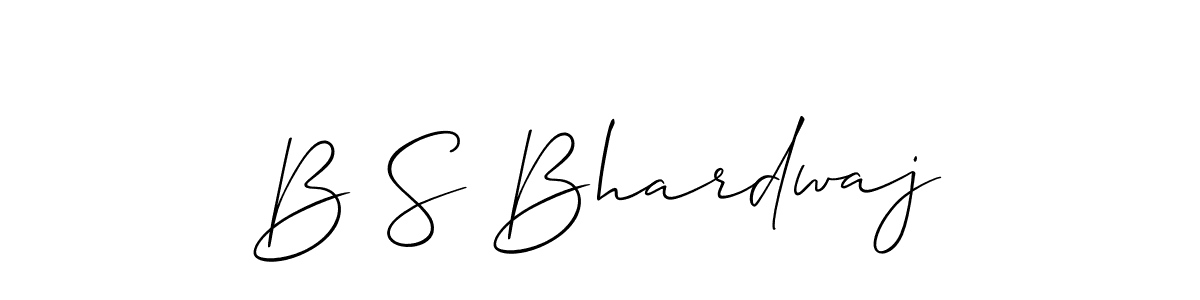 You should practise on your own different ways (Allison_Script) to write your name (B S Bhardwaj) in signature. don't let someone else do it for you. B S Bhardwaj signature style 2 images and pictures png