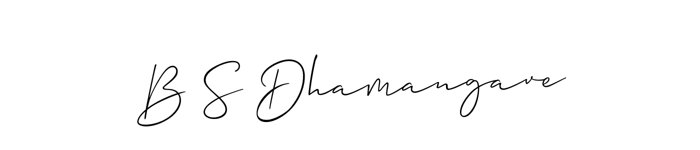 Once you've used our free online signature maker to create your best signature Allison_Script style, it's time to enjoy all of the benefits that B S Dhamangave name signing documents. B S Dhamangave signature style 2 images and pictures png