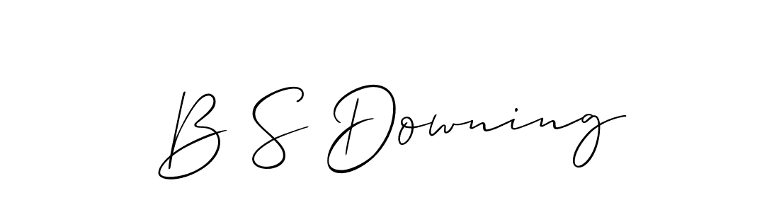 How to make B S Downing signature? Allison_Script is a professional autograph style. Create handwritten signature for B S Downing name. B S Downing signature style 2 images and pictures png
