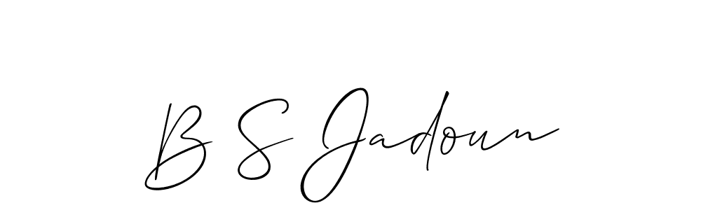 Make a beautiful signature design for name B S Jadoun. Use this online signature maker to create a handwritten signature for free. B S Jadoun signature style 2 images and pictures png