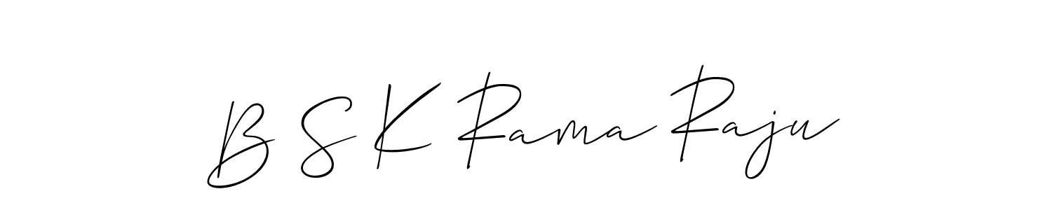 Allison_Script is a professional signature style that is perfect for those who want to add a touch of class to their signature. It is also a great choice for those who want to make their signature more unique. Get B S K Rama Raju name to fancy signature for free. B S K Rama Raju signature style 2 images and pictures png