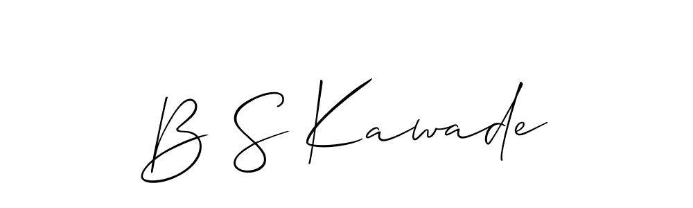 Design your own signature with our free online signature maker. With this signature software, you can create a handwritten (Allison_Script) signature for name B S Kawade. B S Kawade signature style 2 images and pictures png